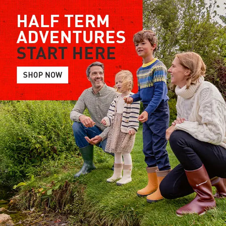 HALF TERM ADVENTURES START HERE. SHOP KIDS
