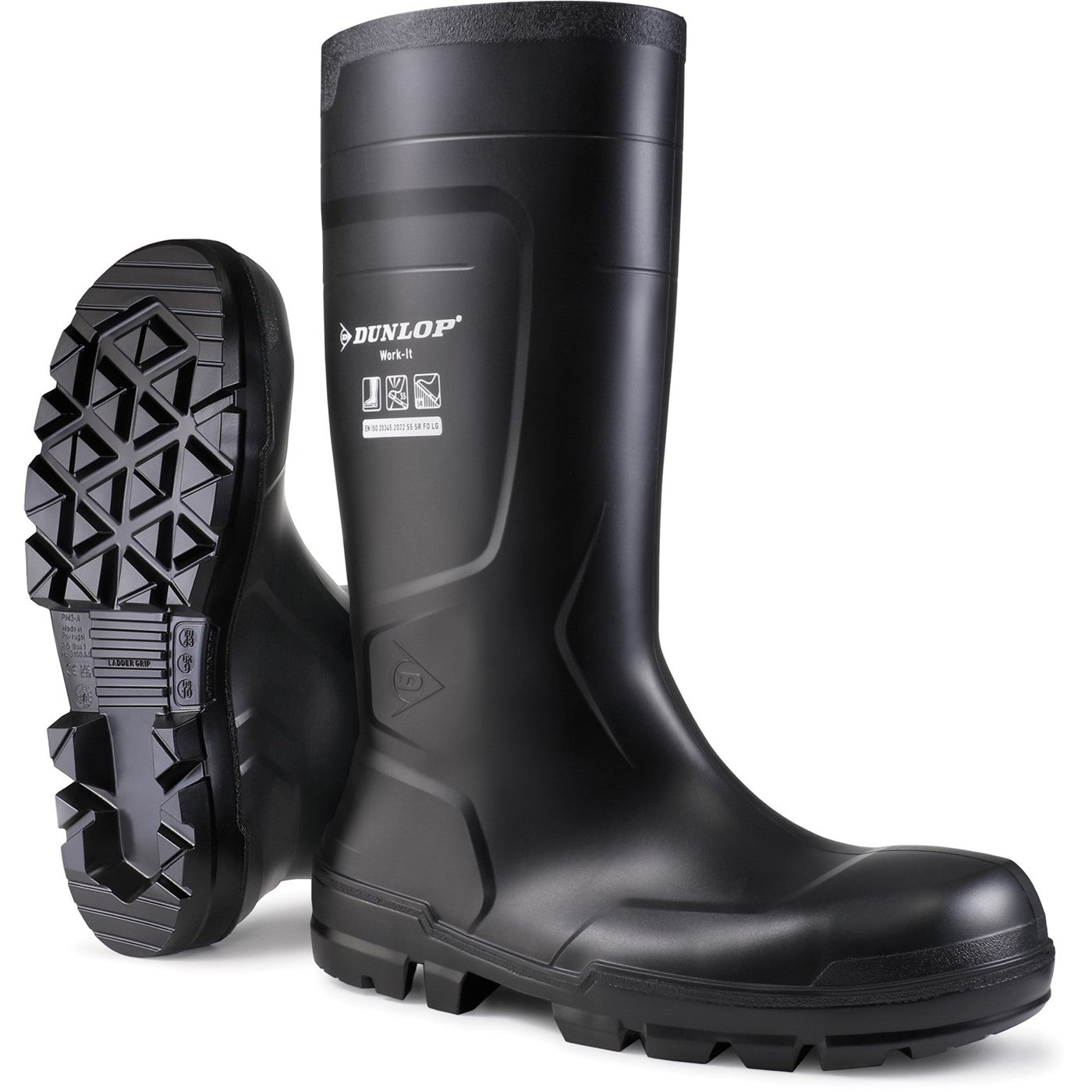Unisex Dunlop Black Work-It Full Safety Wellington – DunlopUK