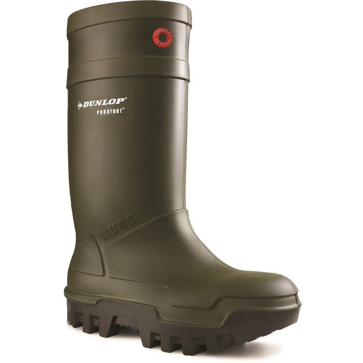 Unisex Dunlop Green Purofort Thermo+ Full Safety Wellington