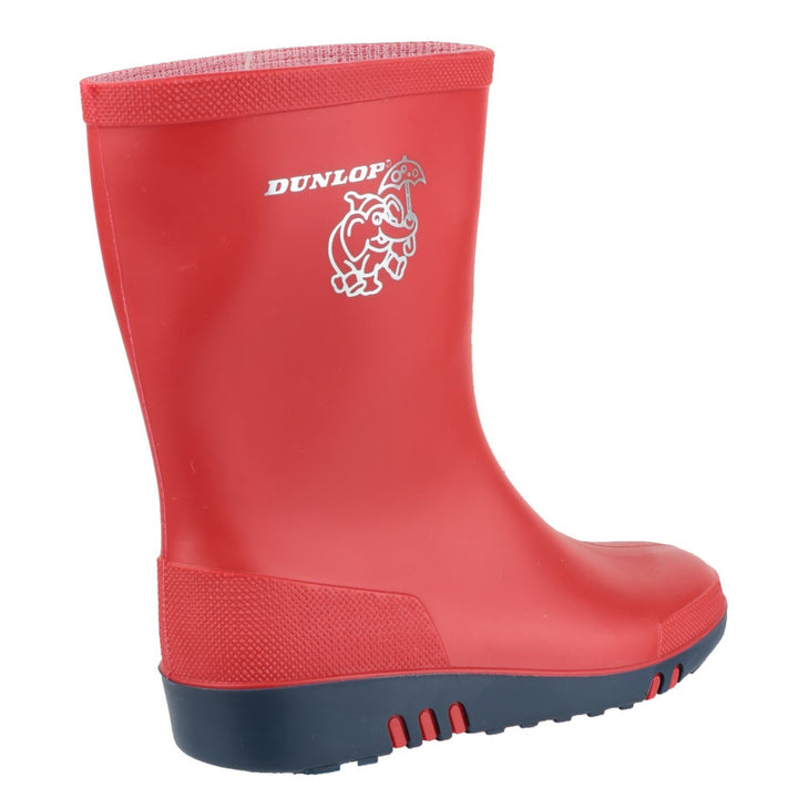 Kids' Dunlop Red Mini Elephant Wellington – DunlopUK