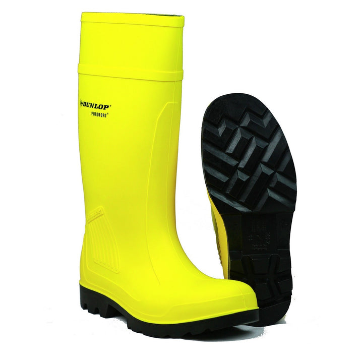 Unisex Dunlop Bright Yellow Purofort Professional Full Safety Wellington DunlopUK