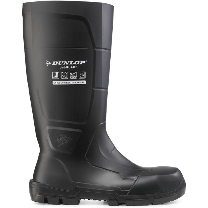 Dunlop Acifort Ribbed Safety Wellington Boots - Steel Toe, PVC/Nitrile, UK 10 / EU 44